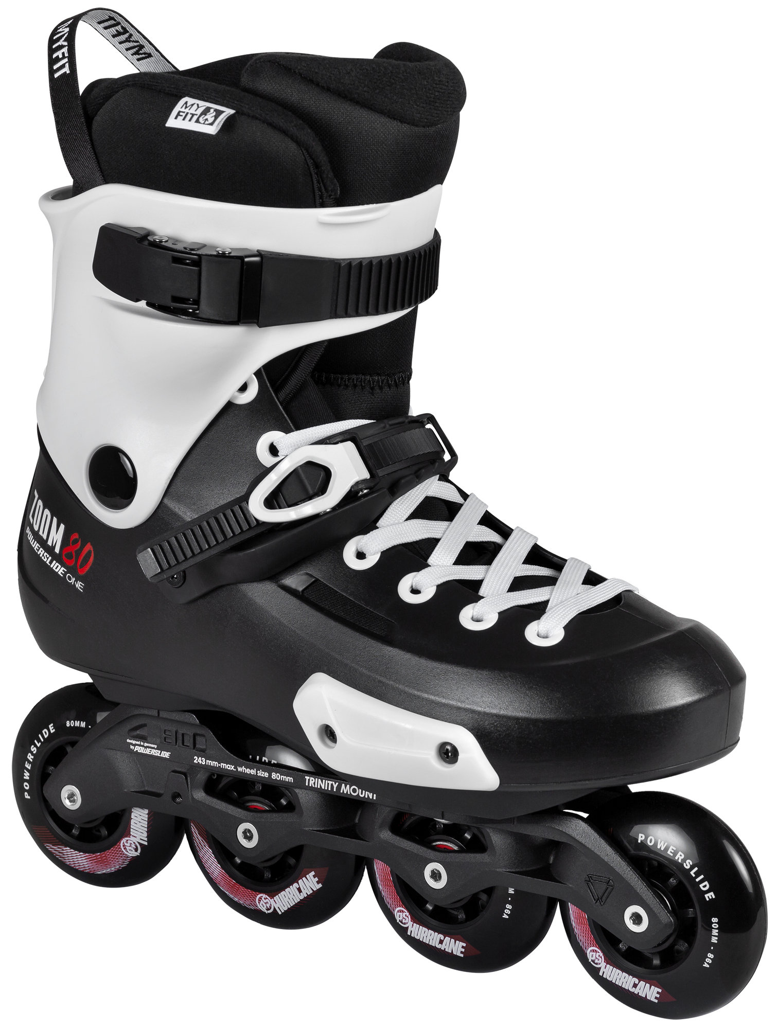 Powerslide Kolečkové brusle Powerslide Zoom Pro Black 80 Trinity